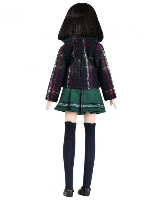 10 inch 1/6 Scale Student Series Ball Jointed Doll with Black Hair Wearing British Style School Uniform Socks Shoes 18 Flexib...