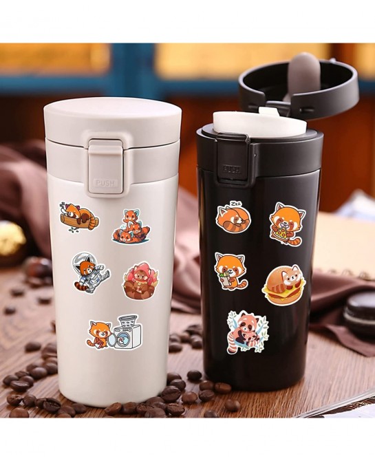 50 Pcs Cute Red Panda Stickers Turning Sticker Laptop Water Bottle Phone Skateboard Stickers for Teens Girls Kids $15.71 Kids...