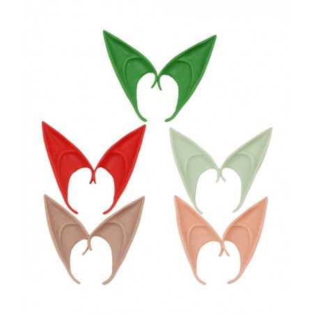 5 Pair Elf Ears Cosplay Fairy Pixie Elf Ears Anime Party Dress Up Costume Halloween Elf Ears Masquerade Accessories for Chris...
