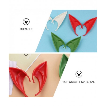 5 Pair Elf Ears Cosplay Fairy Pixie Elf Ears Anime Party Dress Up Costume Halloween Elf Ears Masquerade Accessories for Chris...