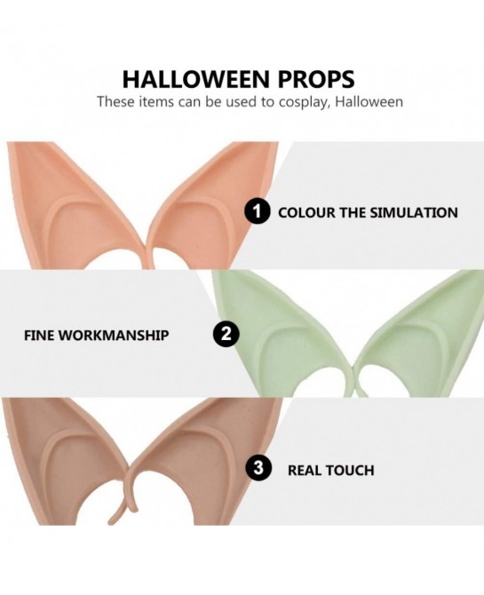 5 Pair Elf Ears Cosplay Fairy Pixie Elf Ears Anime Party Dress Up Costume Halloween Elf Ears Masquerade Accessories for Chris...