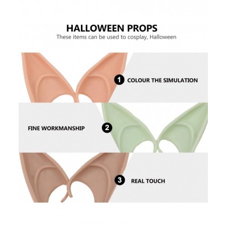 5 Pair Elf Ears Cosplay Fairy Pixie Elf Ears Anime Party Dress Up Costume Halloween Elf Ears Masquerade Accessories for Chris...