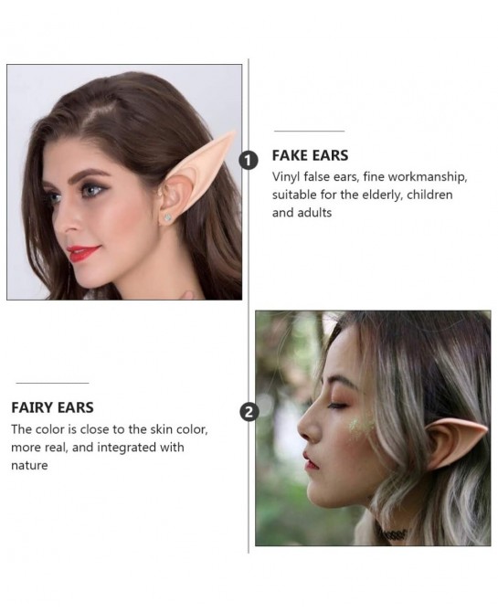 5 Pair Elf Ears Cosplay Fairy Pixie Elf Ears Anime Party Dress Up Costume Halloween Elf Ears Masquerade Accessories for Chris...
