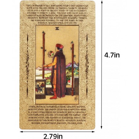 Tarot with Meanings on Them Beginner on it Tarot Card with Guidebook Learning Tarot Chakra Planet Affirmation Reversed(Black ...