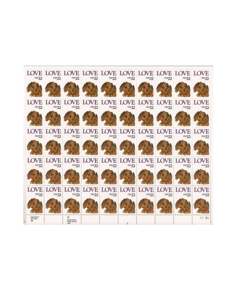 Love Dog Sheet of 50 x 22 Cent US Postage Stamps Scott 2202 $41.15 Collectible Postage Stamps