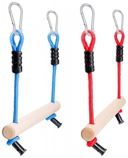 Monkey Bars for Kids (2 Pack) - Ninja Slackline Accessories for Slackline Obstacle Course - Monkey Bars for Backyard - Easy A...
