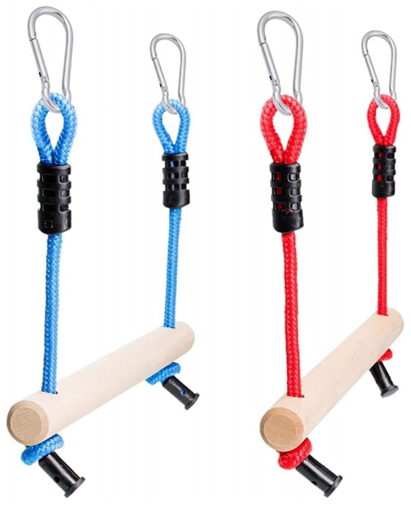 Monkey Bars for Kids (2 Pack) - Ninja Slackline Accessories for Slackline Obstacle Course - Monkey Bars for Backyard - Easy A...