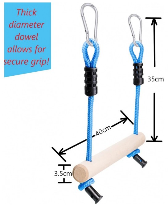 Monkey Bars for Kids (2 Pack) - Ninja Slackline Accessories for Slackline Obstacle Course - Monkey Bars for Backyard - Easy A...