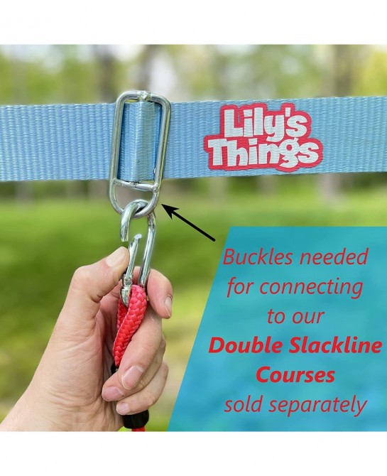 Monkey Bars for Kids (2 Pack) - Ninja Slackline Accessories for Slackline Obstacle Course - Monkey Bars for Backyard - Easy A...