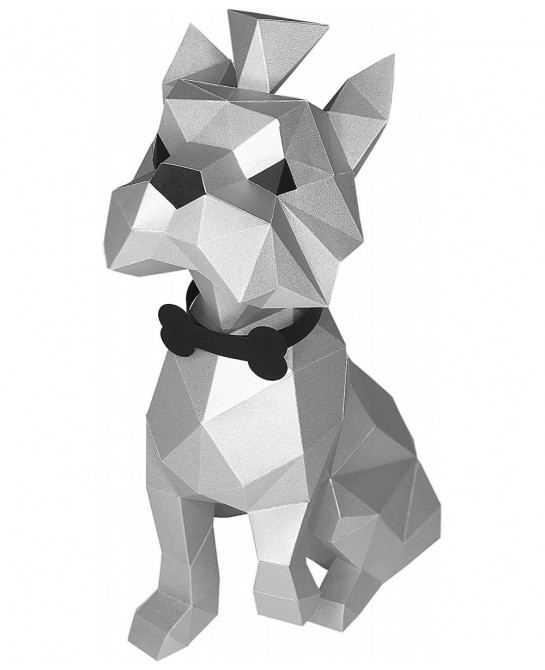 DIY 3D Yorkshire Terrier Dog Sculpture PaperCraft Building Kit - no Scissors Needed $58.51 Craft Kits