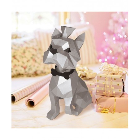 DIY 3D Yorkshire Terrier Dog Sculpture PaperCraft Building Kit - no Scissors Needed $58.51 Craft Kits