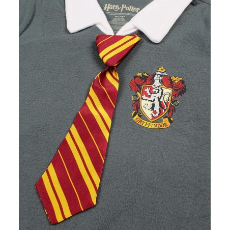 Harry Potter Pajama Girls Hermione Gryffindor Uniform With Tie Fleece Nightgown Costume $33.62 Kids' Costumes