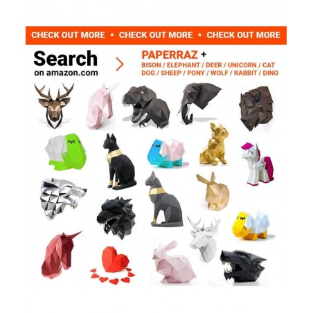 DIY 3D Yorkshire Terrier Dog Sculpture PaperCraft Building Kit - no Scissors Needed $58.51 Craft Kits