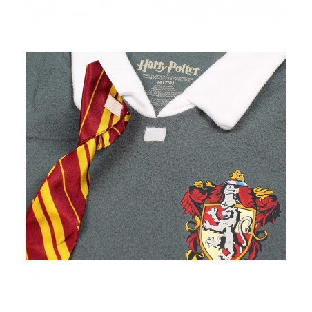 Harry Potter Pajama Girls Hermione Gryffindor Uniform With Tie Fleece Nightgown Costume $33.62 Kids' Costumes