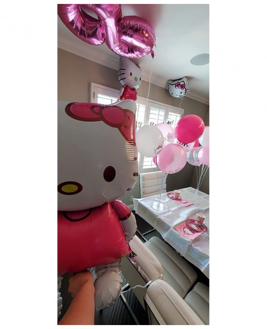 JEWELESPARTY 6PC HELLO KITTY FOIL BALLOONS PARTY BALLOON DECORATIONS SUPPLIES THEME IDEA CELEBRATION HAPPY BIRTHDAY $25.62 Ki...