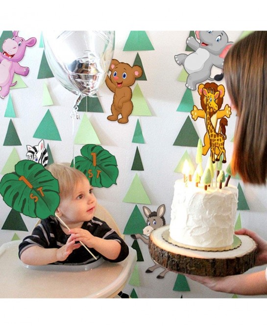 Jungle Animals Party Supplies Table Centerpiece Booth Topper Wild Jungle Animals Cutout Photo Props Stickers for Room Decorat...