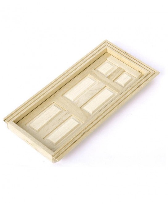 1/12 Scale Dollhouse Miniature Kits 6-Panel Wooden Door DIY Making Accessories $19.06 Dollhouse Accessories