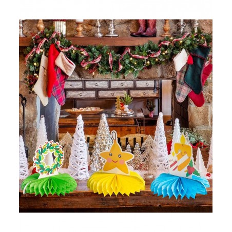 Christmas Honeycomb Table Centerpiece 8 Pcs Assorted Vintage Christmas Paper Centerpiece Signs for Xmas Holiday Party $16.86 ...