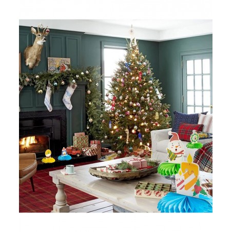 Christmas Honeycomb Table Centerpiece 8 Pcs Assorted Vintage Christmas Paper Centerpiece Signs for Xmas Holiday Party $16.86 ...