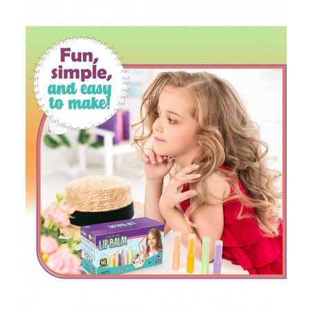 Kids Lip Balm Making Craft Kit with Natural Ingredients - Makes a Great Girls Lip Gloss Set - Great Birthday Gifts for 8 9 10...