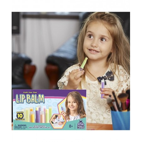 Kids Lip Balm Making Craft Kit with Natural Ingredients - Makes a Great Girls Lip Gloss Set - Great Birthday Gifts for 8 9 10...