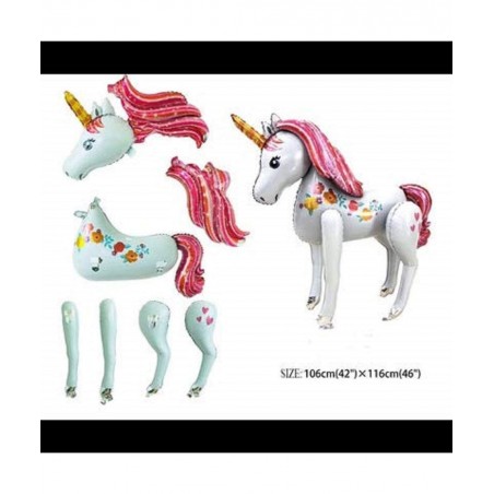 Unicorn Airwalker Balloon 46" Giant Unicorn Party Balloon 3D Magical Foil Balloon Kids Girl Birthday Party Decorations $25.46...