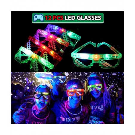 72Pcs Video Game Party Favors Kids Boy Gamer Birthday Gift with Box VIP Pass Holder LED Glasses Rings Toys for Teen Men Game ...