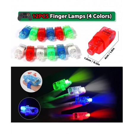 72Pcs Video Game Party Favors Kids Boy Gamer Birthday Gift with Box VIP Pass Holder LED Glasses Rings Toys for Teen Men Game ...