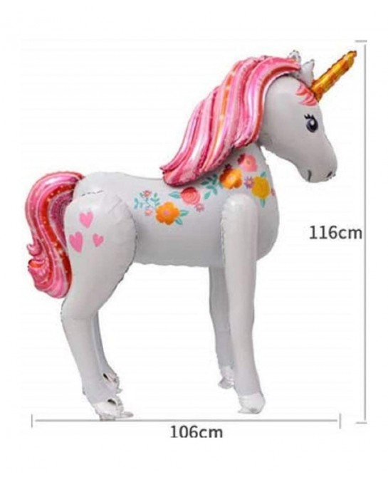 Unicorn Airwalker Balloon 46" Giant Unicorn Party Balloon 3D Magical Foil Balloon Kids Girl Birthday Party Decorations $25.46...