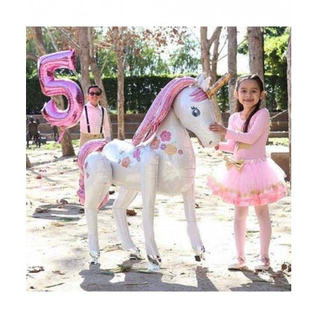 Unicorn Airwalker Balloon 46" Giant Unicorn Party Balloon 3D Magical Foil Balloon Kids Girl Birthday Party Decorations $25.46...