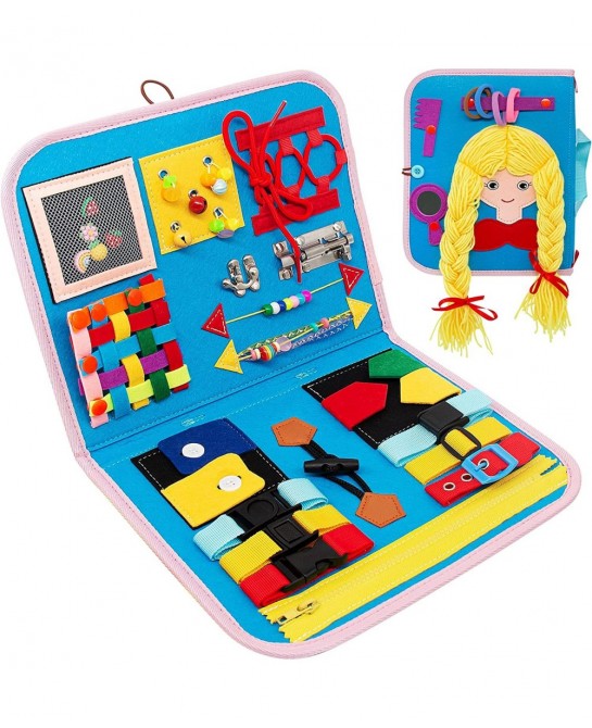 Busy Board Montessori Toys for Toddlers Sensory Toys Gifts for 1 2 3 4 Year Old Boys & Girls Preschool Toddler Activities Edu...