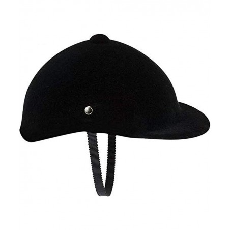 18 Inch Doll Hat Accessories Traditional Black Velvet English Style Riding Helmet with Strap Perfect for the 18 Inch American...