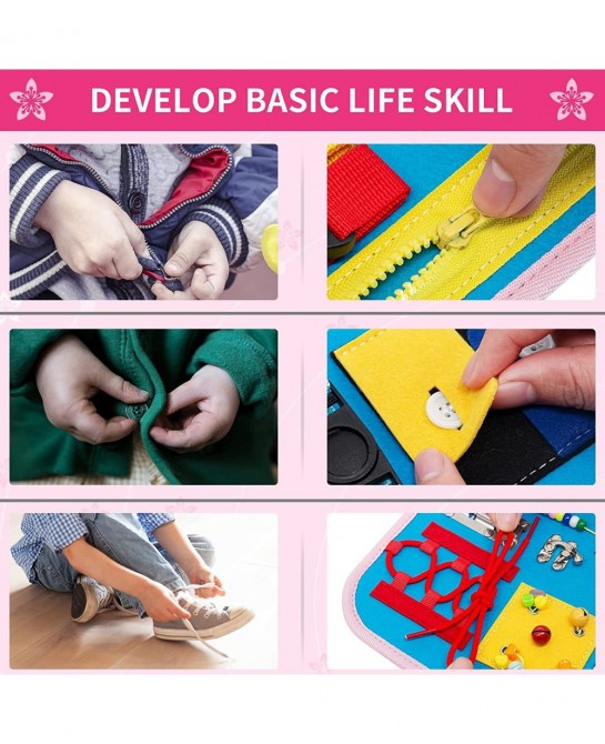 Busy Board Montessori Toys for Toddlers Sensory Toys Gifts for 1 2 3 4 Year Old Boys & Girls Preschool Toddler Activities Edu...