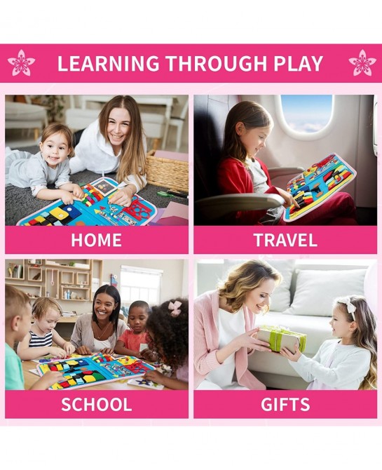 Busy Board Montessori Toys for Toddlers Sensory Toys Gifts for 1 2 3 4 Year Old Boys & Girls Preschool Toddler Activities Edu...