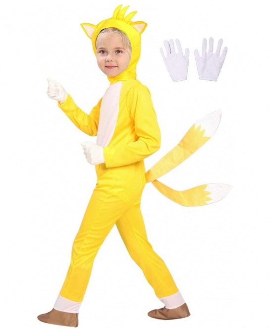 Kids Pretend Play Halloween Cosplay Dress Up Outfit Costume Cartoon Jumpsuit with Gloves Headpiece $52.50 Kids' Costumes