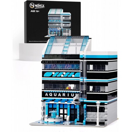 Street Ocean Museum Aquarium Building Blocks and Engineering Toy Construction Set to Build Model Set and Assembly Toy for Tee...