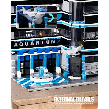 Street Ocean Museum Aquarium Building Blocks and Engineering Toy Construction Set to Build Model Set and Assembly Toy for Tee...