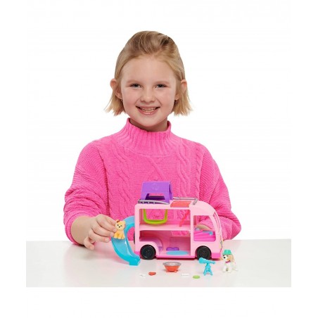 Barbie Pet Camper 11-Pieces Toy Figures and Playset Kids Toys for Ages 3 Up Pink $23.96 Doll Playsets