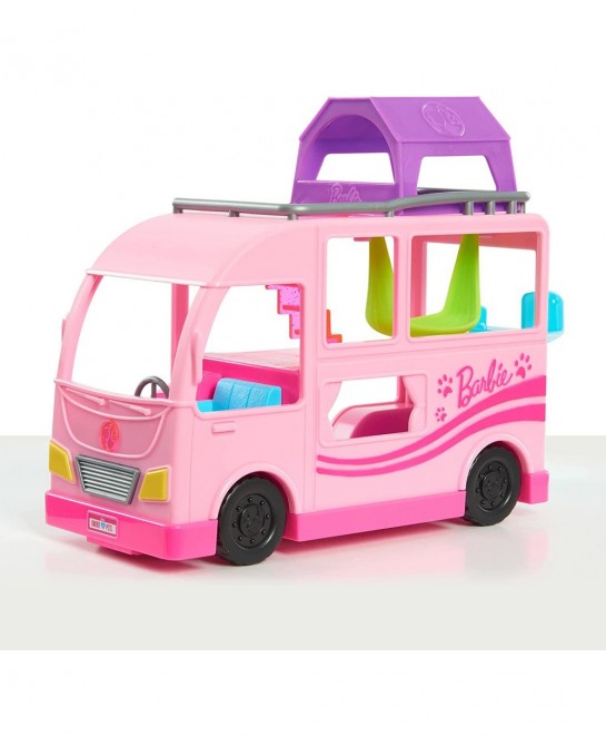 Barbie Pet Camper 11-Pieces Toy Figures and Playset Kids Toys for Ages 3 Up Pink $23.96 Doll Playsets