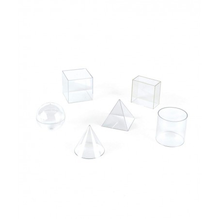 Plastic Fillable 3D Shapes Clear Geometric Solids for Measuring Volume (Set of 6) $41.58 Early Development & Activity Toys