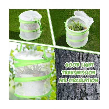 4 Pack Butterfly Habitat Cage Mesh Bug Cage Mini Butterfly Net Habitat Clear Container Terrarium Pop Up 5.51 x 7.09 Inches $2...