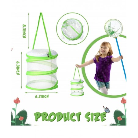 4 Pack Butterfly Habitat Cage Mesh Bug Cage Mini Butterfly Net Habitat Clear Container Terrarium Pop Up 5.51 x 7.09 Inches $2...