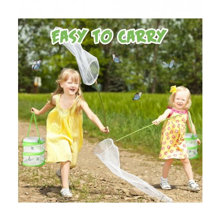 4 Pack Butterfly Habitat Cage Mesh Bug Cage Mini Butterfly Net Habitat Clear Container Terrarium Pop Up 5.51 x 7.09 Inches $2...