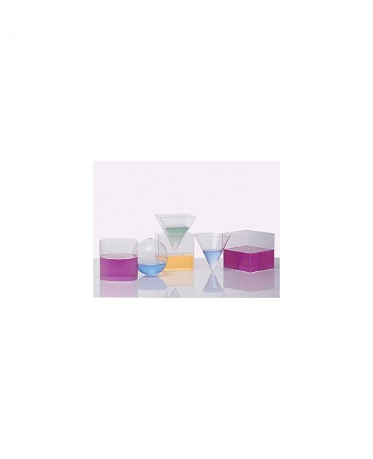 Plastic Fillable 3D Shapes Clear Geometric Solids for Measuring Volume (Set of 6) $41.58 Early Development & Activity Toys