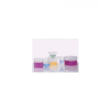 Plastic Fillable 3D Shapes Clear Geometric Solids for Measuring Volume (Set of 6) $41.58 Early Development & Activity Toys