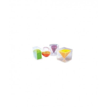 Plastic Fillable 3D Shapes Clear Geometric Solids for Measuring Volume (Set of 6) $41.58 Early Development & Activity Toys