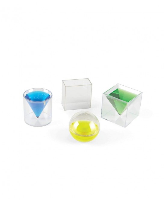 Plastic Fillable 3D Shapes Clear Geometric Solids for Measuring Volume (Set of 6) $41.58 Early Development & Activity Toys