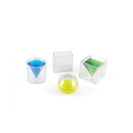 Plastic Fillable 3D Shapes Clear Geometric Solids for Measuring Volume (Set of 6) $41.58 Early Development & Activity Toys