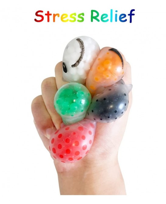 24 PCS Halloween Mini Squeeze Balls with Water Beads Stress Relief Toys for Kids Girls Boys Halloween Party Favors Halloween ...