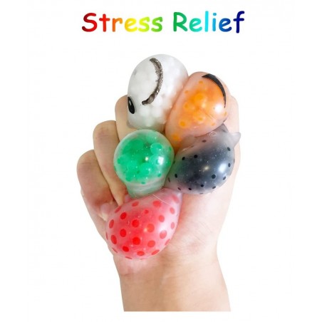 24 PCS Halloween Mini Squeeze Balls with Water Beads Stress Relief Toys for Kids Girls Boys Halloween Party Favors Halloween ...